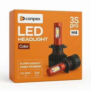 هدلایت کانپکس دو رنگ (زرد و سفید یخی) conpex 3s pro اصل پایه H4